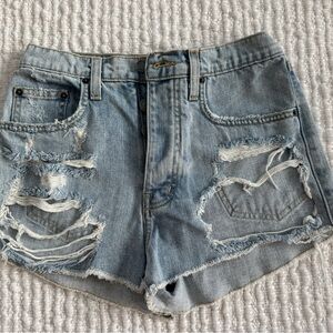 Carmar Light Blue Ripped Jean Shorts